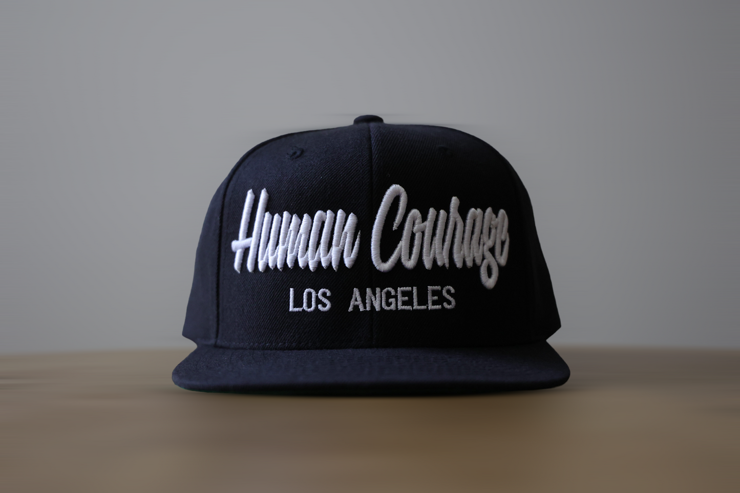 Human Courage Snap Back Hat/ Green under Brim